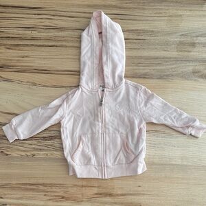 Ralph Lauren 12M Pink Hooded Baby zipped sweatshirt hoodie